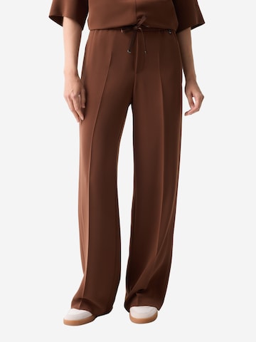 BOGNER Loose fit Pleated Pants 'Enny' in Brown: front