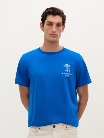 Scalpers T-Shirt 'Swim Club' in Blau