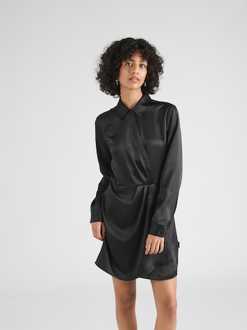 HUGO Red Shirt Dress in Black: front