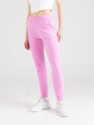 Effilé Pantalon EA7 Emporio Armani en rose : devant