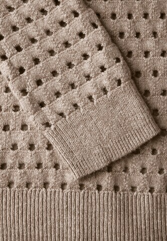 STREET ONE Strukturpullover in Beige