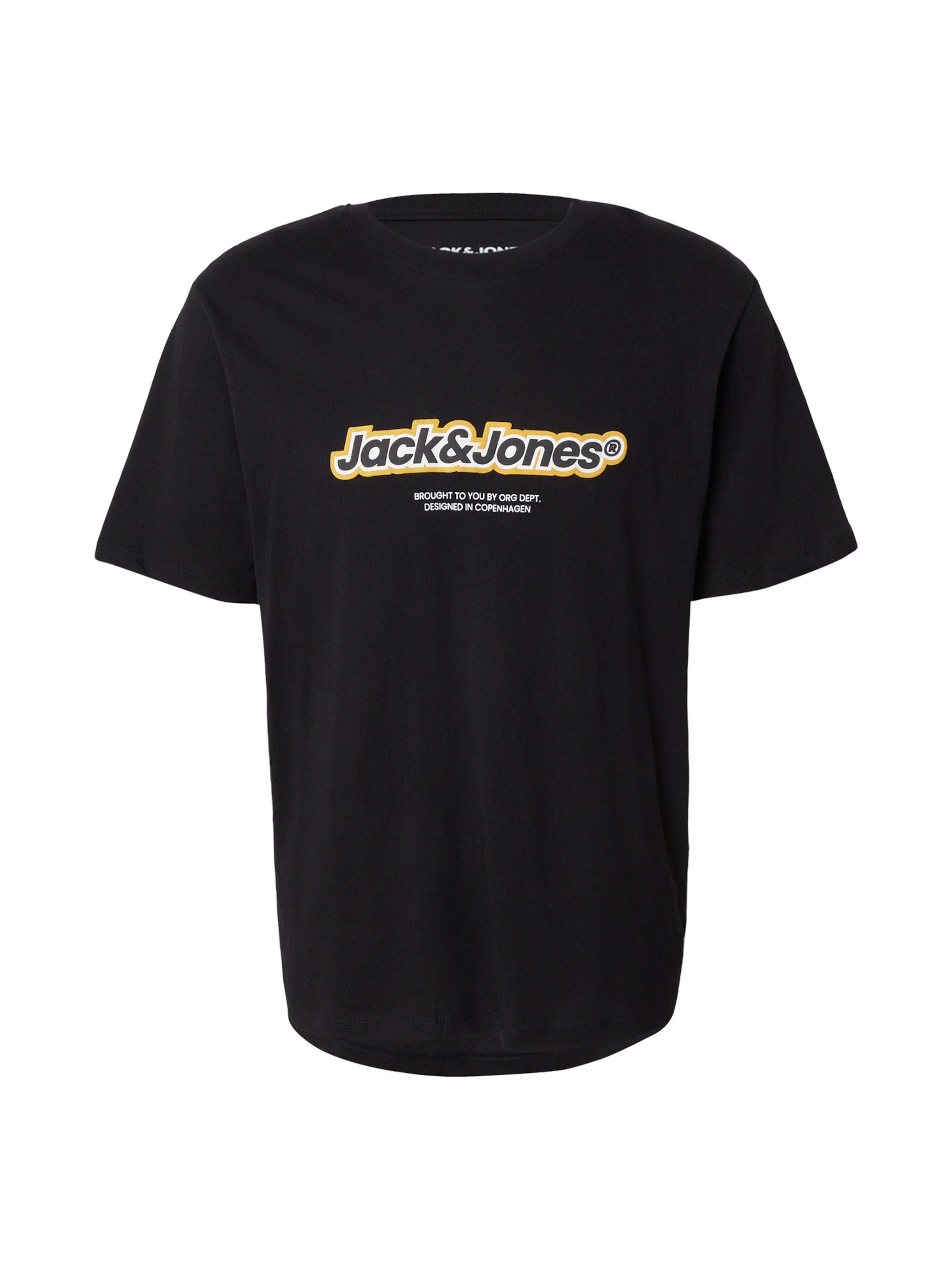 JACK & JONES Póló 'JWHVESTERBRO NEWTON' - fekete: elől