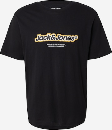 JACK & JONES Póló 'JWHVESTERBRO NEWTON' - fekete: elől