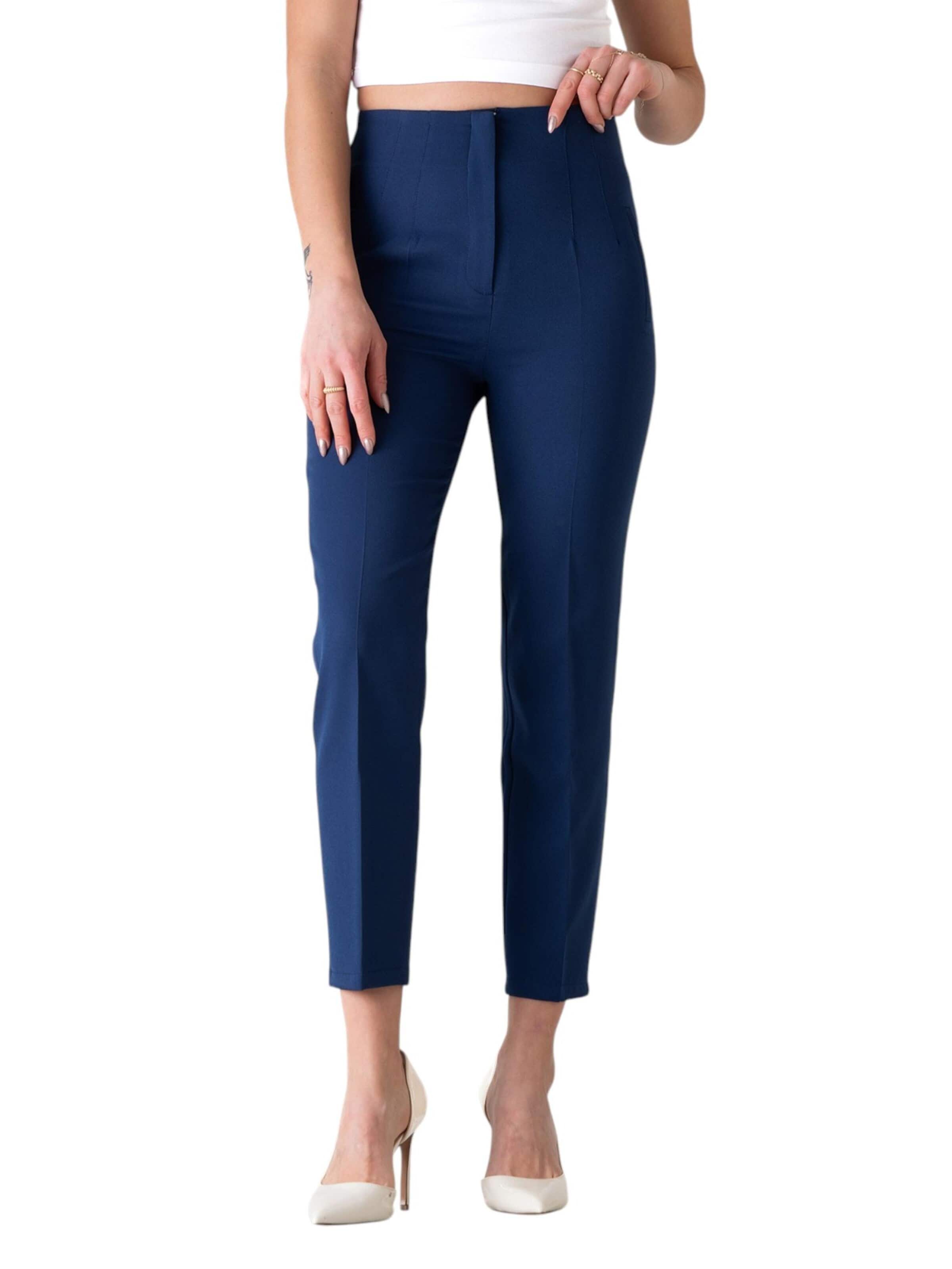 Slimfit Pantaloni con piega frontale 'Alessia' di fashionshowcase in blu