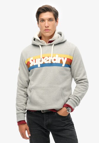 Sweat-shirt Superdry en gris : devant