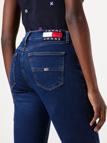 Tommy Jeans Kitsas Teksapüksid 'NORA MID RISE SKINNY', värv sinine