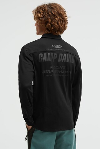 CAMP DAVID Slim fit Button Up Shirt in Black