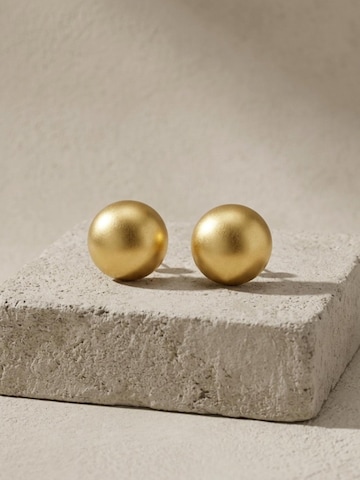 DNSK Copenhagen Øreringe 'SIGNE Waterproof 18K Gold Plated Post Earrings - Sanded Stainless Steel' i guld