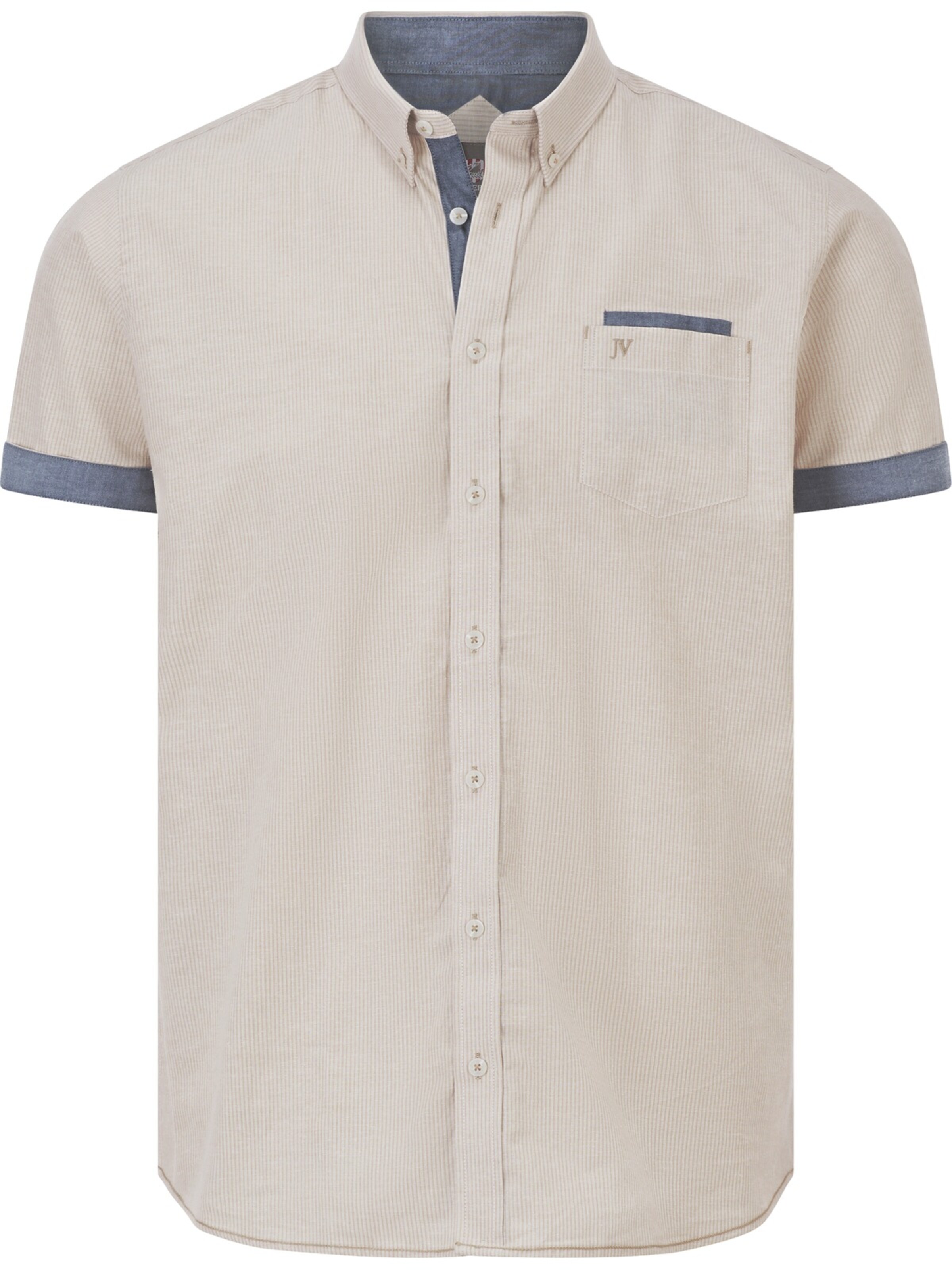 Jan Vanderstorm Button Up Shirt ' Milos ' in Brown: front