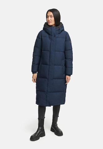 NAVAHOO Mantel 'Taublüte XIV' in Blau: Vorderseite