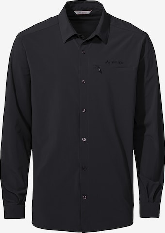 VAUDE Regular fit Functioneel overhemd 'Farley' in Zwart: voorkant