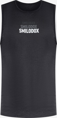 T-Shirt fonctionnel Smilodox en noir : devant