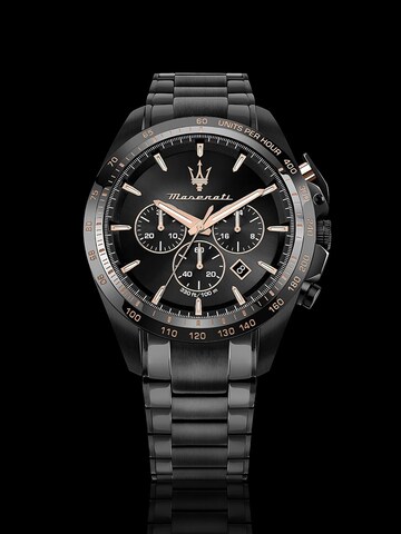Montre à affichage analogique Maserati en noir