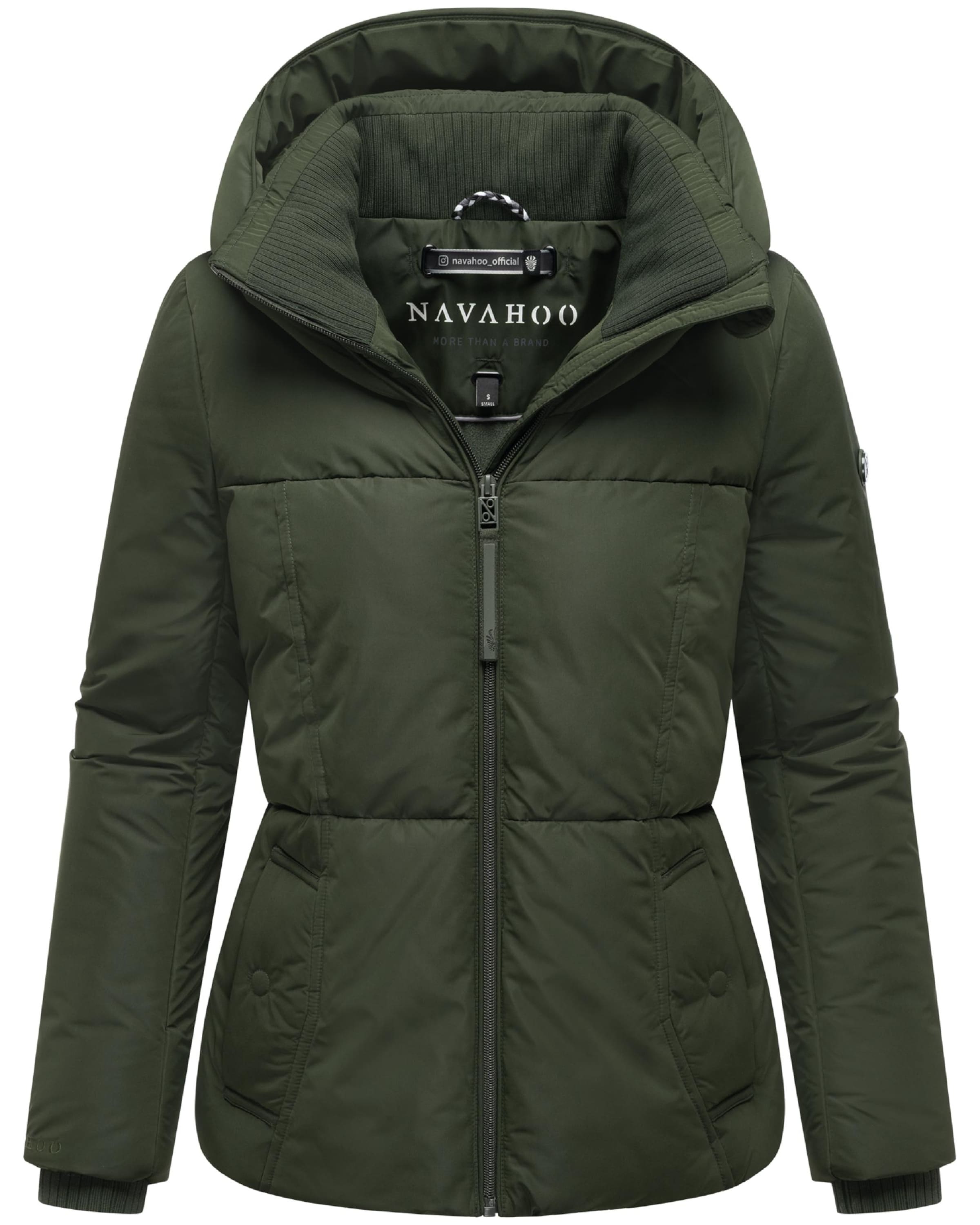 NAVAHOO Vinterjacka 'Flüsterfee' i grön: framsida