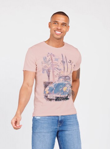 Key Largo T-Shirt 'MT PALM BEACH' in Pink: predná strana