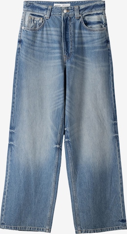 Bershka Wide leg Jeans in Blue: front