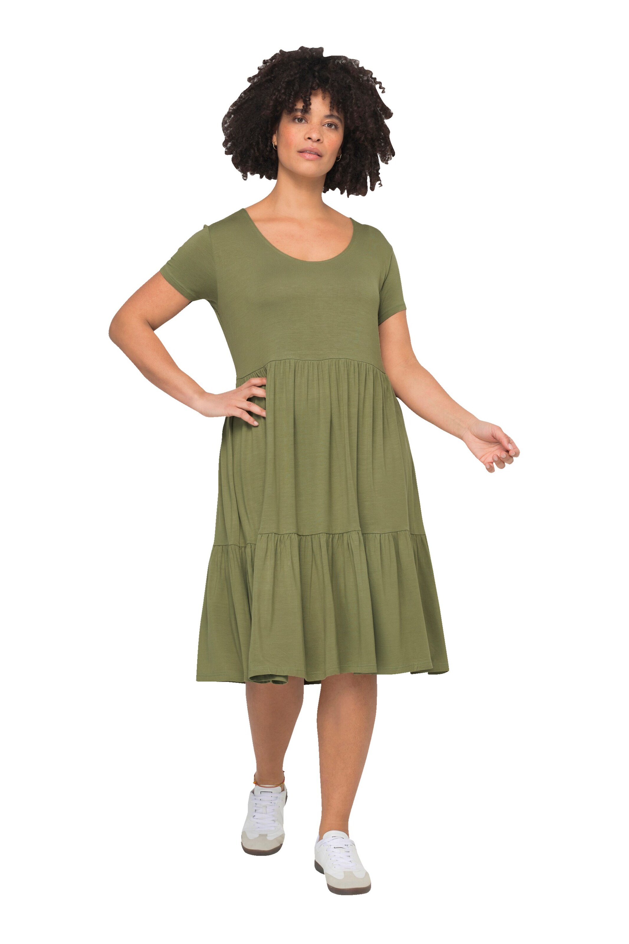 Janet & Joyce Kleid in Grün: Vorderseite