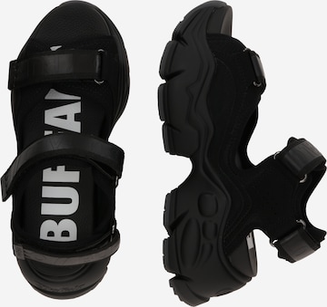 BUFFALO Sandal 'BINARY 0' i svart