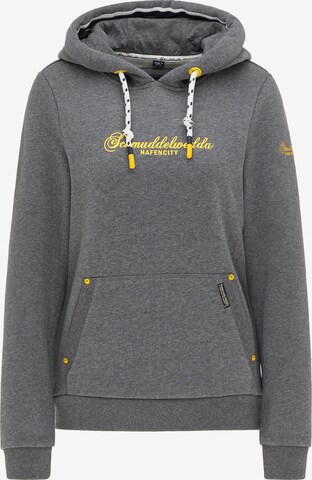 Schmuddelwedda Sweatshirt 'Hamburg Hafencity' in Grey: front