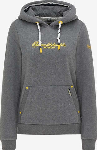 Schmuddelwedda Sweatshirt 'Hamburg Hafencity' in Grey: front