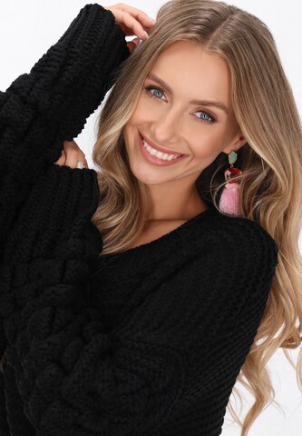 IZIA Strickjacke 'Boho' in Schwarz