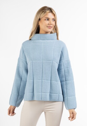 Pull-over usha WHITE LABEL en bleu : devant