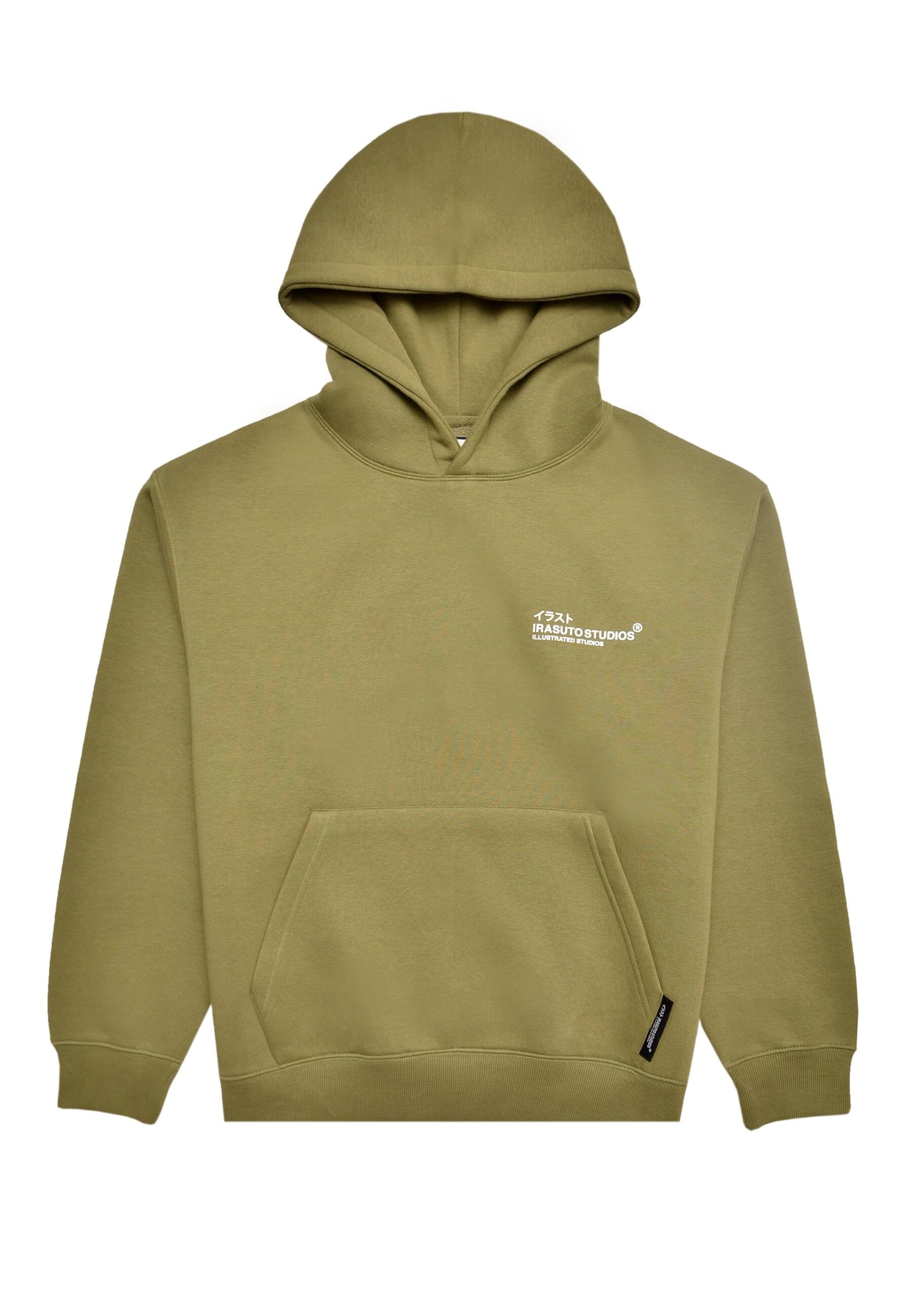 Felpa 'Koi' di Irasuto Studios in verde: frontale