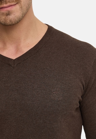 INDICODE JEANS Sweater 'Tikks' in Brown