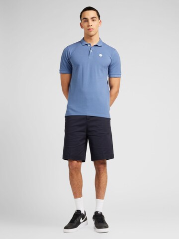 KnowledgeCotton Apparel Poloshirt 'ROWAN' in Blau