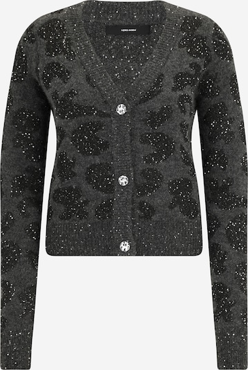 Vero Moda Tall Neuletakki 'VMZUZU' värissä tummanharmaa / musta, Tuotenäkymä