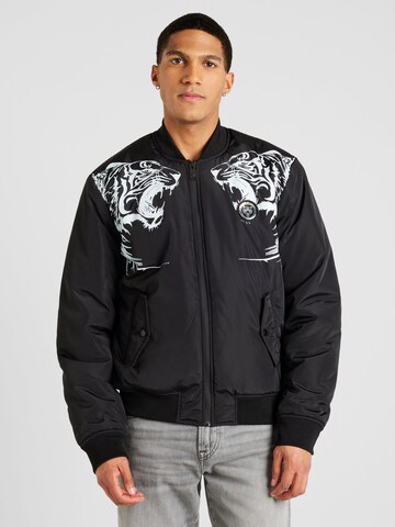 Plein Sport Jacke 'Tiger' in Schwarz: Vorderseite