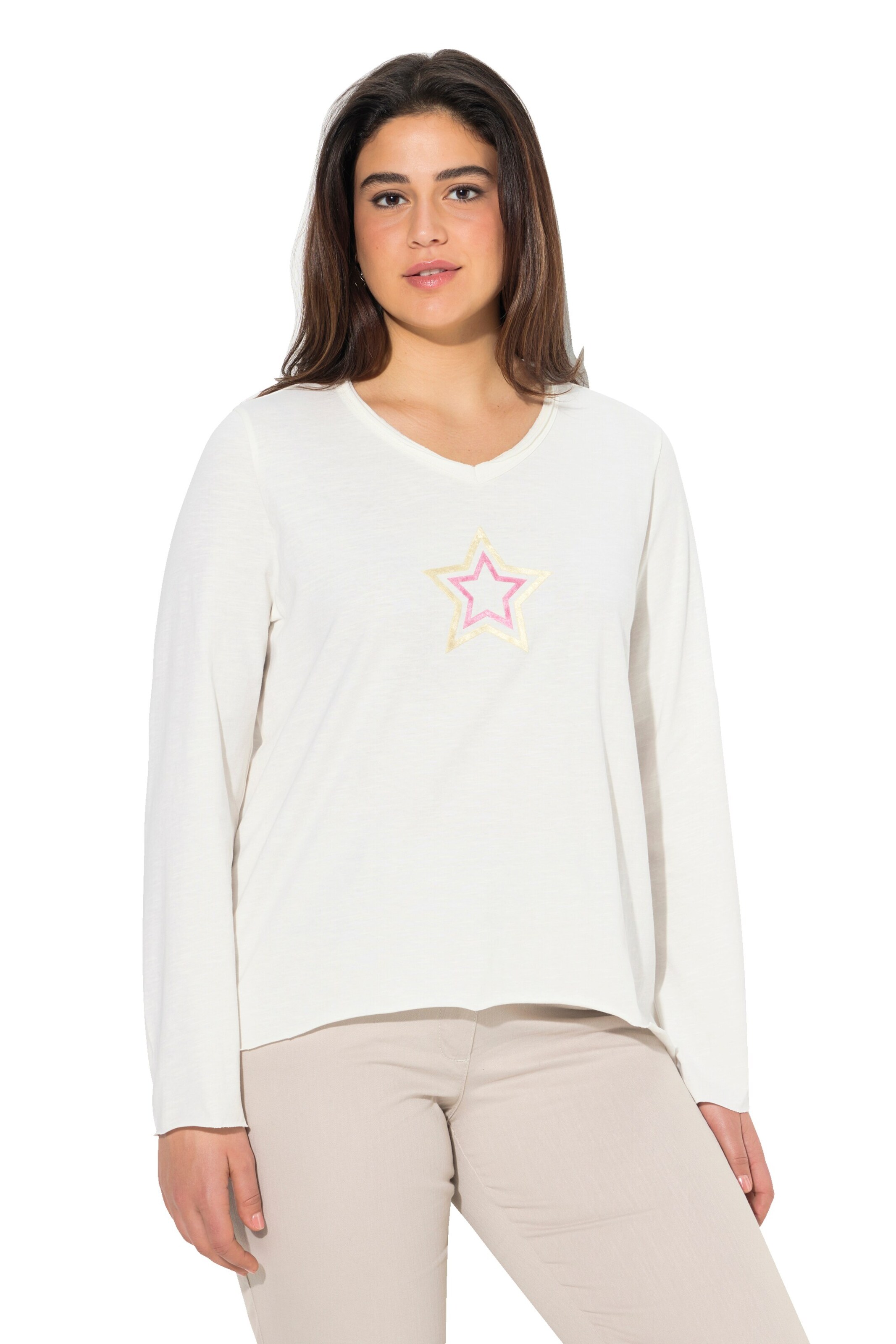 Ulla Popken Shirt in Wit: voorkant