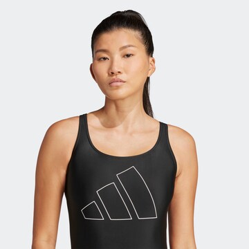 ADIDAS PERFORMANCE Bralette Sports swimsuit 'Big Bars' in Black