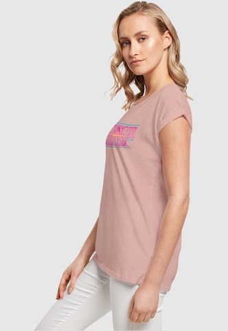 ABSOLUTE CULT Shirt 'Stranger Things - Retro Title' in Pink