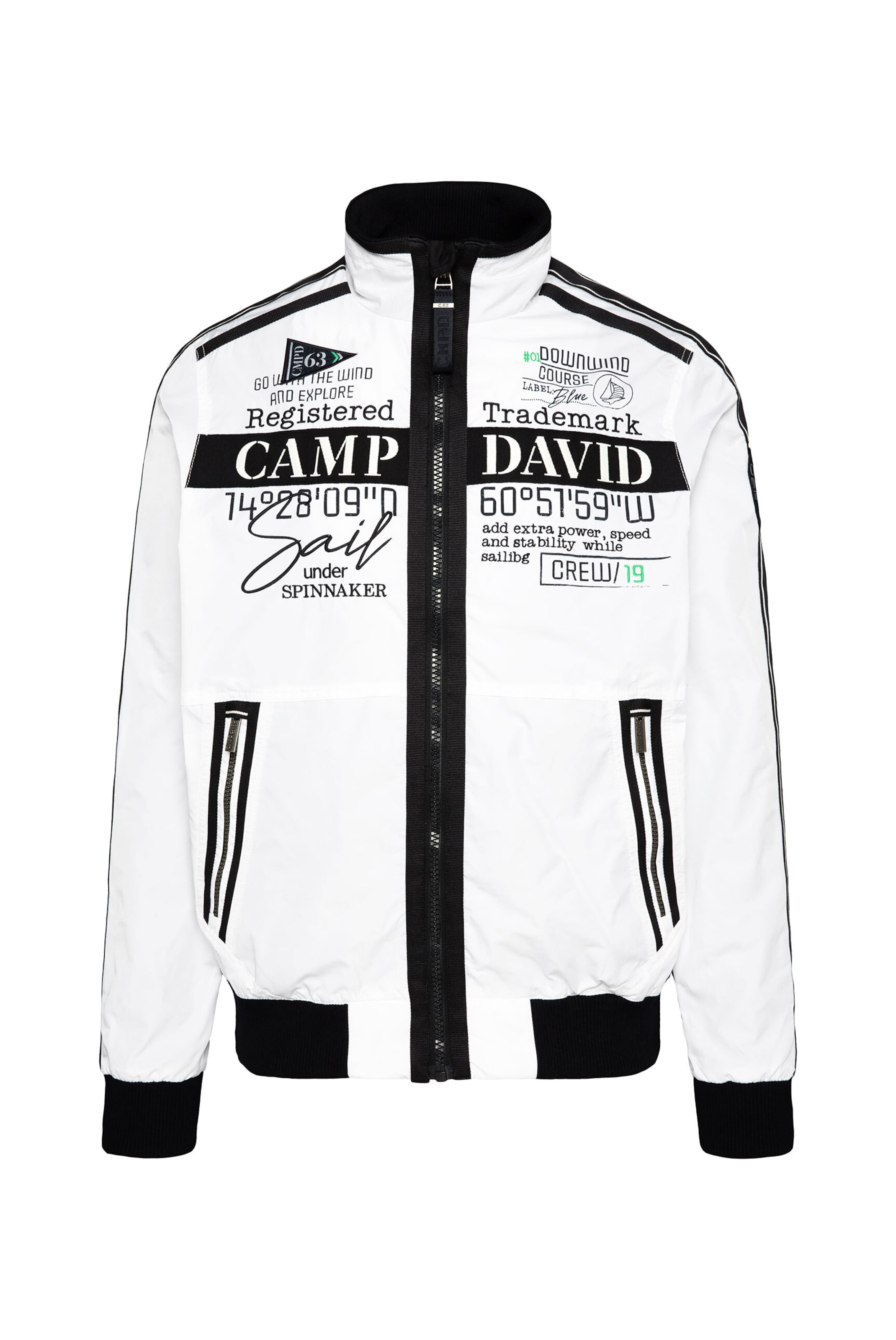 CAMP DAVID Between-Season Jacket in White: front