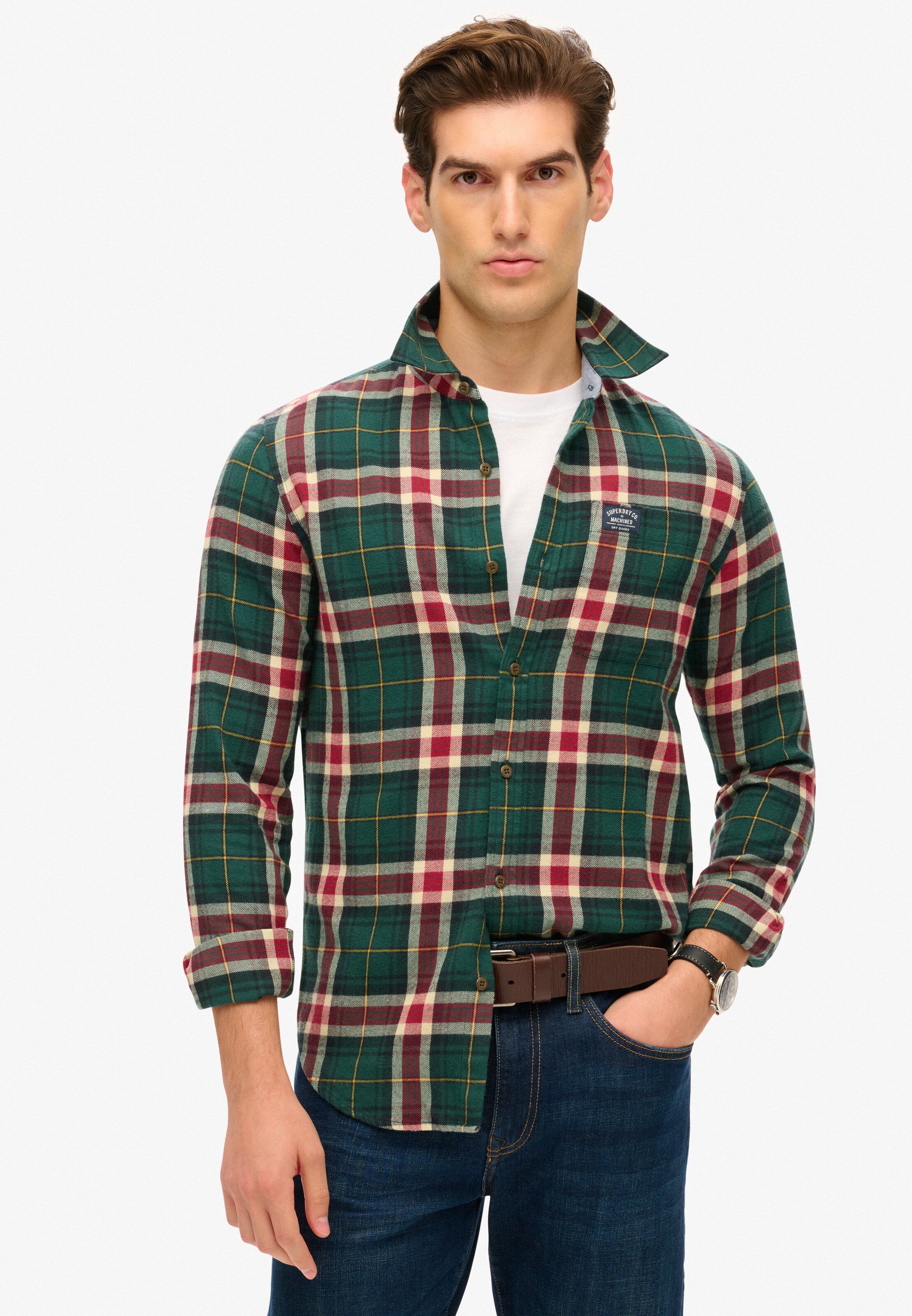 Superdry & Co Regular Fit Hemd in Grün