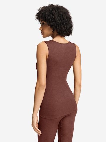 Hanro Top ' Woolen Lace ' in Bruin