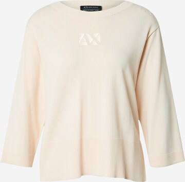 Pull-over ARMANI EXCHANGE en beige : devant