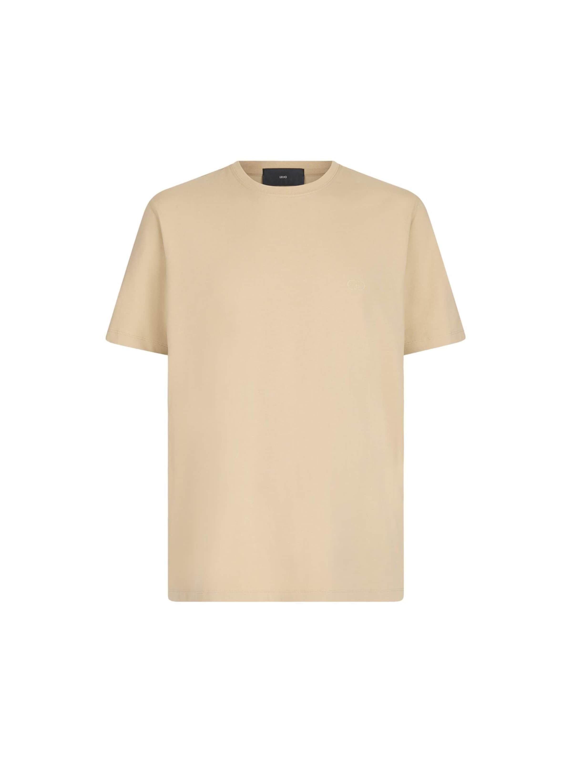 T-Shirt 'BASICCONTRA' Liu Jo en beige : devant