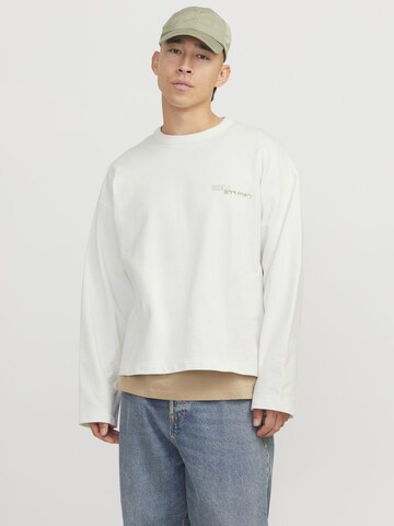 Sweat-shirt JACK & JONES en blanc : devant