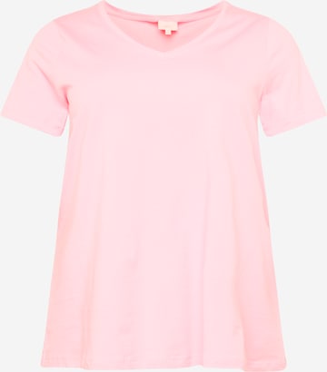 ONLY Carmakoma Тениска 'BONNIE' в розово: отпред