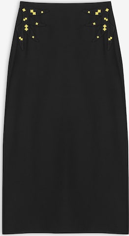Twist Skirt in Black: front