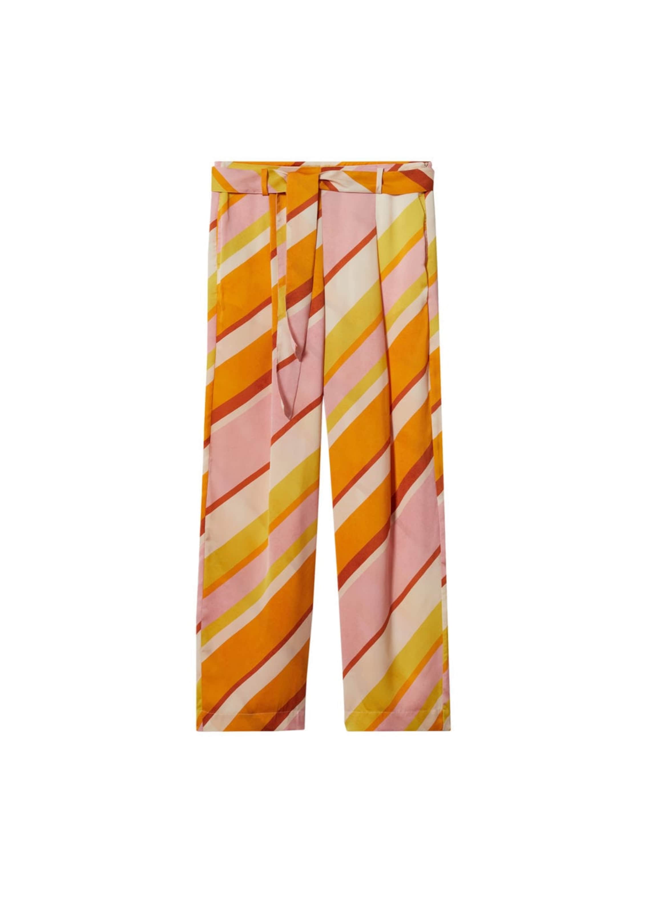 MANGO Normální Kalhoty se sklady v pase 'Odilia' – oranžová: přední strana