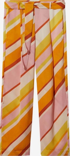 MANGO Bandplooibroek 'Odilia' in de kleur Geel / Oranje / Rosa / Bloedrood / Wit, Productweergave