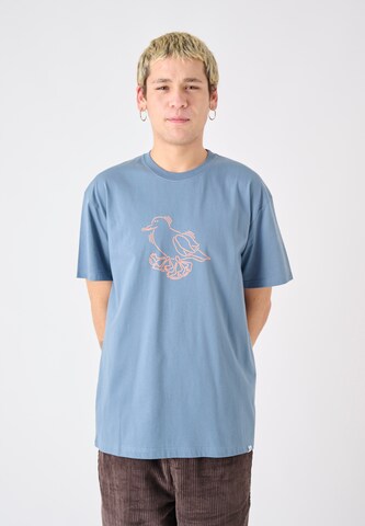 Cleptomanicx T-Shirt 'Runner' in Blau: predná strana