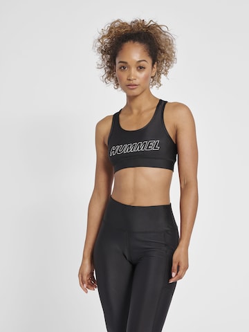 Hummel Bustier Sport bh 'Tola' in Zwart: voorkant