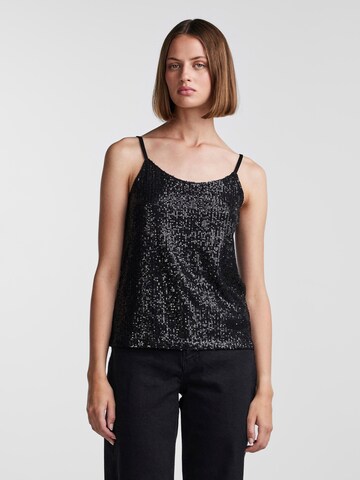 PIECES Top 'DELPHIA' in Black: front