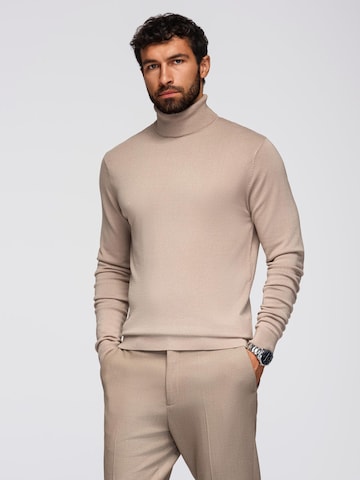 Pull-over 'OM-SWTN-0101' Ombre en beige : devant