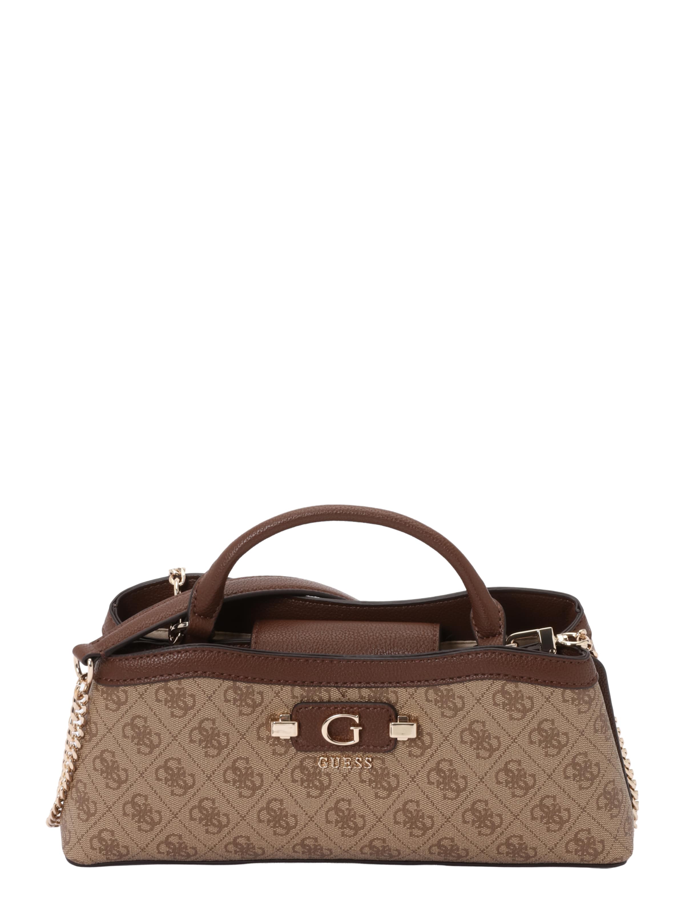 GUESS - Bolso de mano 'LINDSEY' en marrón: frente