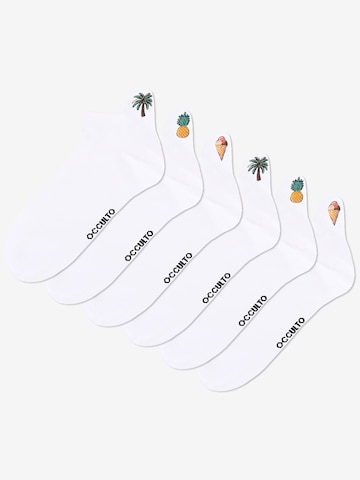 Occulto Ankle Socks 'Luca' in White